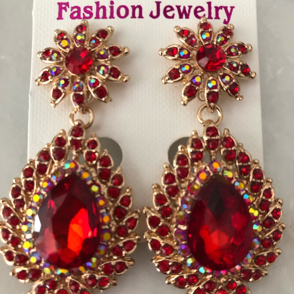Red Pageant Earrings